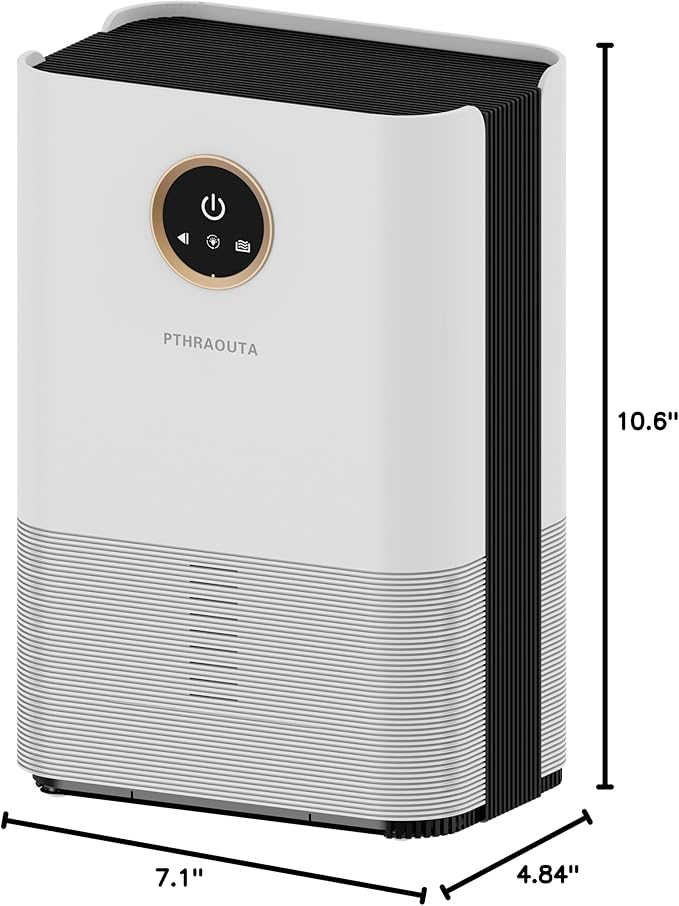 Dehumidifier for Room for Home, (850 sq.ft) Small Dehumidifiers with Drain Hose, Safe Drainage Auto-off Odor Removal 2 Duak-Core Portable Deshumificador Bathroom RV, 50 OZ Water Tank