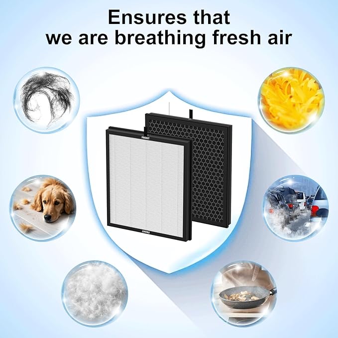 AP303 AP304 Replacement Filters, Compatible with DAYETTE ＆ FRESHDEW Air Puri-fier AP303/AP304, 3-in-1 Filtration System Replacement Filters,4 Pack