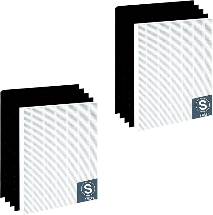 Nispira C545 HEPA Filter Replacement Ture HPEA For Winix C545 Air Purifier, P150, B151, 9300, Part Filter S 1712-0096-00 & 2522-0058-00, 113050 2 Sets