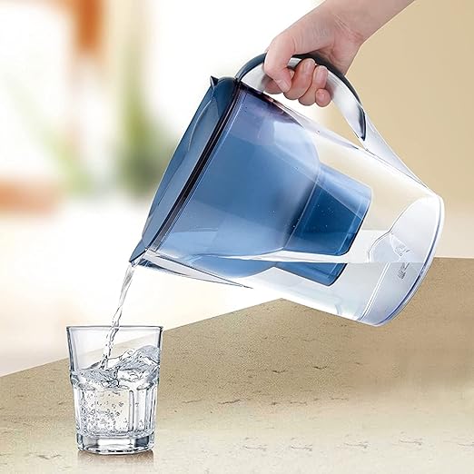 Alkaline Water Filter Pitcher with Filter, 14 Cup Digital Display Water Purifier Pitcher in BPA Free for Quick Clear Chlorine, Fluoride, Heavy Metals, Odor, Bad Taste