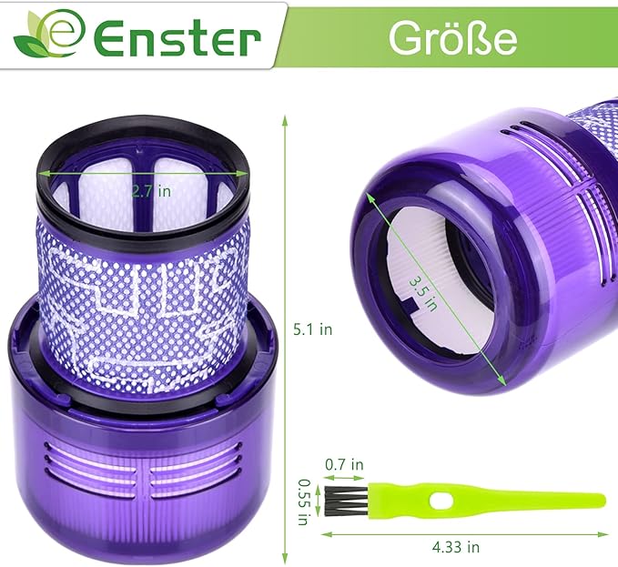 Replacement Filters for Dyson V11 Animal, V11 Torque Drive, V11 Extra Vacuum 3 Pack Filters Replacement for V15 Detect V15s Detect Submarine Vacuums Replace Part # 970013-02