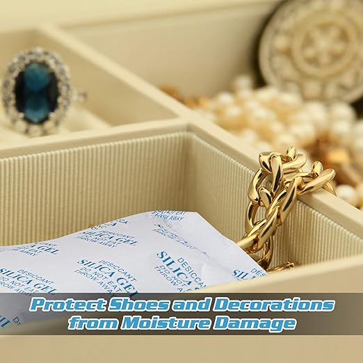 SurpOxyLoc 50 Gram(10Packs) Food Grade Silica Gel Packs Dessicant Packets for Moisture Control,Cobalt Chloride Free Moisture Absorbers for Food Storage