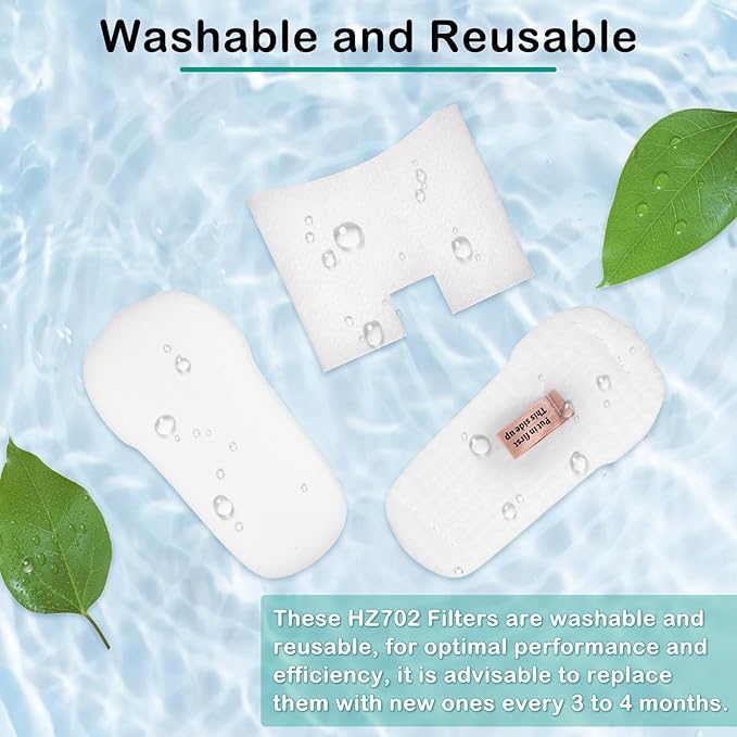 HZ702 filter for shark HZ700 HZ702 QS175QBL QS175QGN PowerFins HairPro Odor Vacuum,Compare with part 1541FC3000,XFFKHZ2000 XPMFHZ2000, 2 Cartridges+2 Foam&Felt+ 2Post Motor Filters
