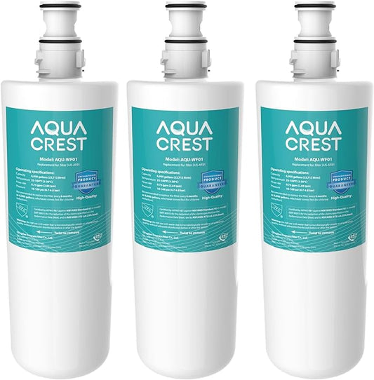 AQUA CREST 3US-AF01 Under Sink Water Filter, Replacement for Standard Filtrete® 3US-AF01, 3US-AS01, Aqua-Pure AP Easy C-CS-FF, WHCF-SRC, WHCF-SUFC, WHCF-SUF, NSF/ANSI 42 Certified, Pack of 3