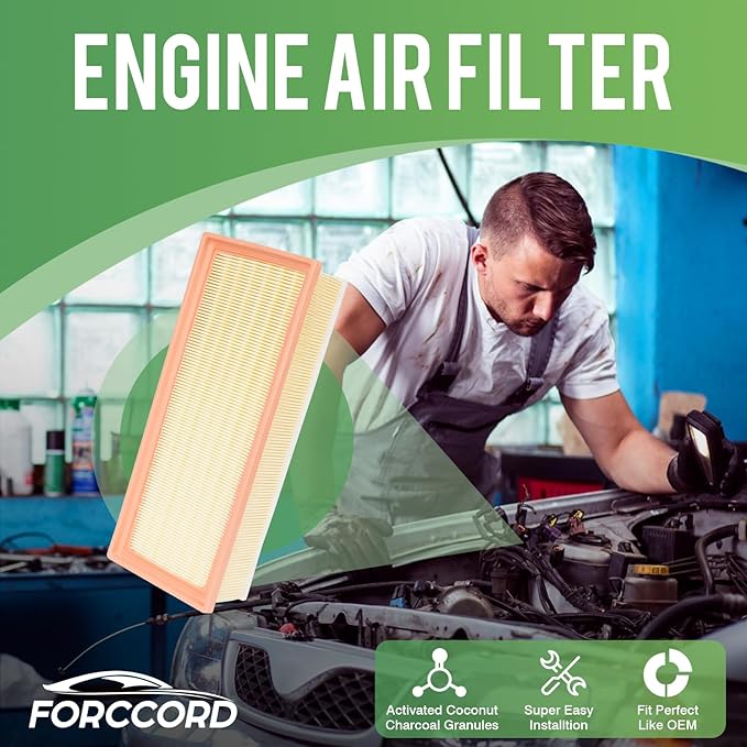 Cabin & Engine Air Filter Fit for Audi A4 & A4 Quattro 2009-2016, Audi A4 Allroad 2013-2016 Activated Carbon Cabin Filter Replacement CF11179 CA10522 Car Accessories