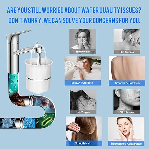 10 Stage Bath Filter for Tub,Reduces Chlorine,Heavy Metals,Hard Water Softener,pH Balance,Vitamin C-BPA-Free Bathtub Filter,Universal Bath Water Filter(3000Gal) Easy Install,Bathtub Water Filter