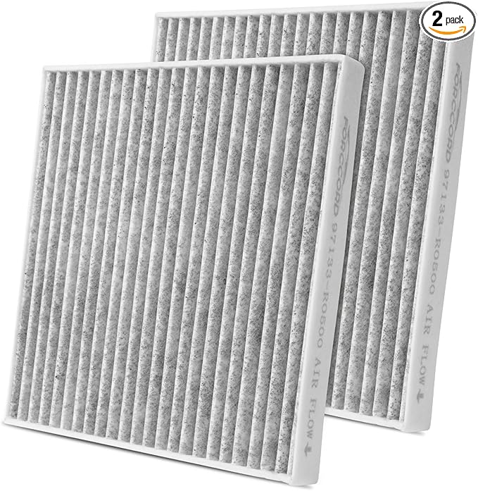 2-Pack Rear Cabin Air Filter Fits for Kia Carnival 2022-2025 2026 3.5L Activated Carbon Cabin Filter Replacement 97133-R0500 Accessories (Installed Rear Position, Not the Front!)