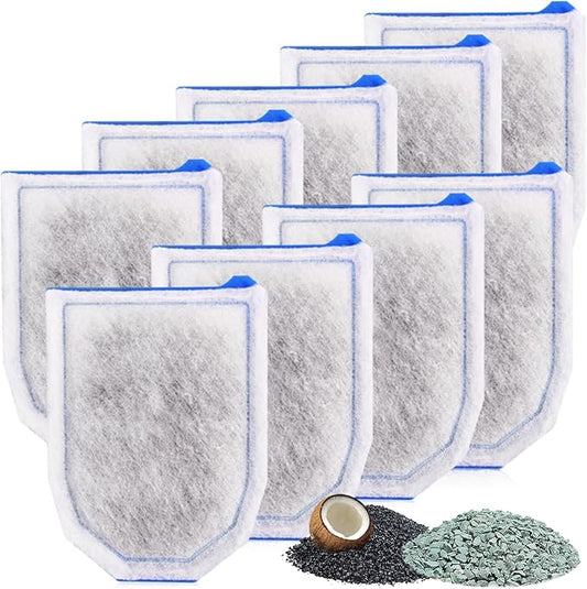 9 Pack Carbon Filter Large Compatible with Tetra Whisper EX30/EX45/EX70 Filters, Replacement Filter Cartridges Compatible with Whisper EX30/EX45/EX70 Filters