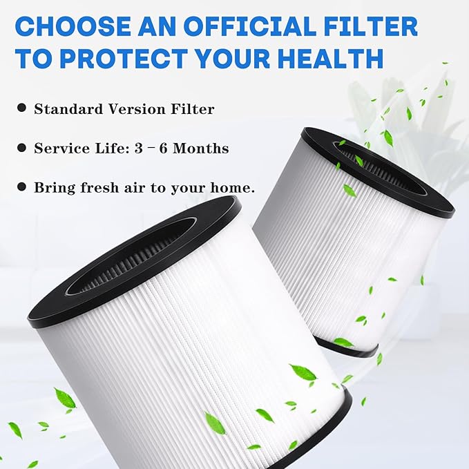 KJ150 KJ910 SY910 Filter Replacement for Druiap KJ150, for Muliap & Generic KJ910, for Cwxwei SY910(AF3001) Air Purifier, 3-in-1 H13 Ture Activated Carbon Air Filter Replacement, 2 PCS, White