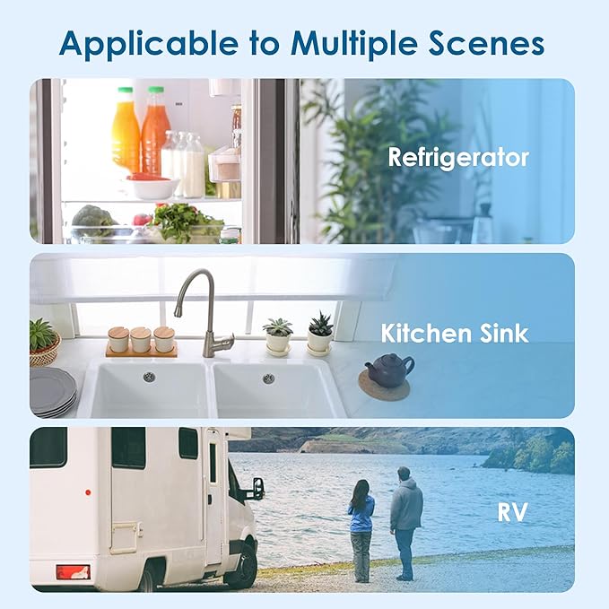 Waterdrop 3US-AF01 Under Sink Water Filter, Replacement for Standard Filtrete® 3US-AF01, 3US-AS01, Aqua-Pure AP Easy C-CS-FF, WHCF-SRC, WHCF-SUFC, WHCF-SUF, NSF/ANSI 42 Certified, Pack of 3