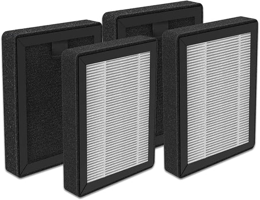 4-Pack Replacement Filter Compatible with LEVOIT LV-H128, Part # LV-H128-RF, Replacement Filter