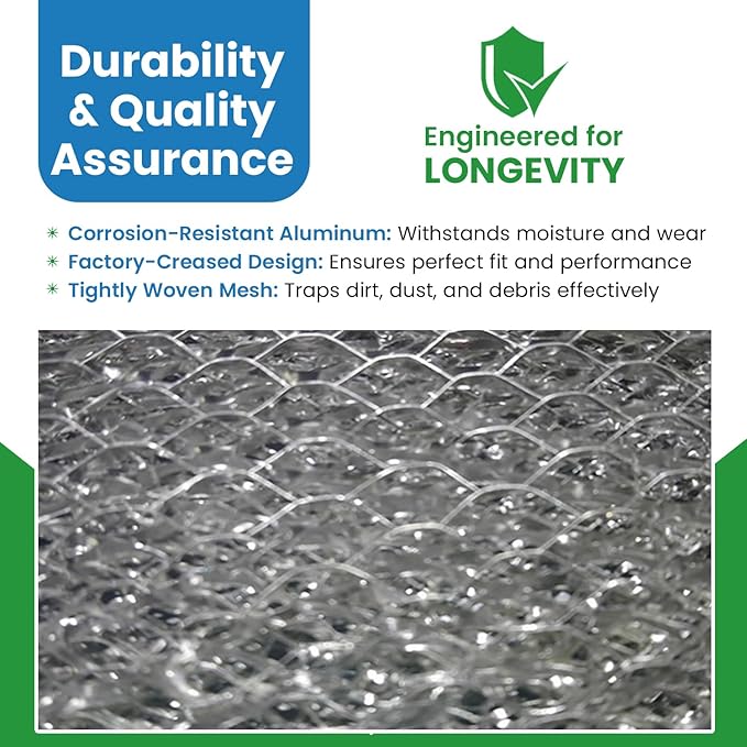 Filter Everything Washable Aluminum Air Filter – 14 x 14 x 1 – Permanent, Reusable HVAC Intake Filter – Heavy-Duty Expanded Aluminum Mesh – Pre-Filter for HEPA or Pleated Filters