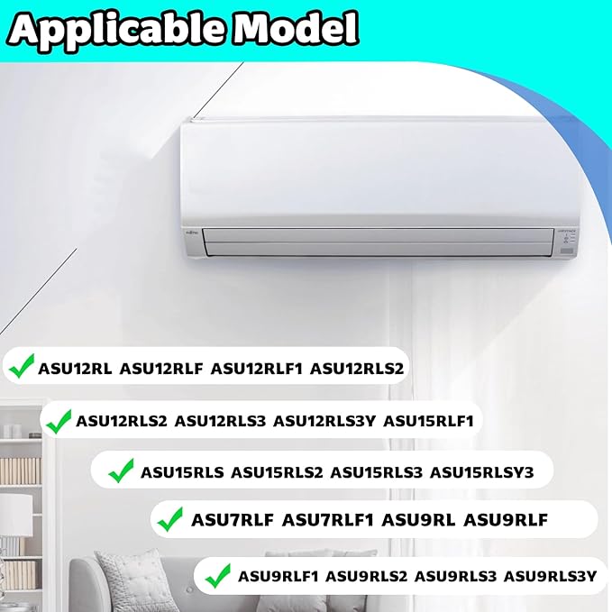 6 Pack Mini Split Air Filter Replacement Compatible With Fujitsu General UTR-FA16 UTR-FA16-2 - Filters Direct Replacement for Your Fujitsu Split System