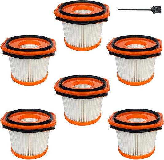 WS630 Filters Replacement Parts for Shark Wandvac System WS620 WS630 WS631 WS632 WS633 WS640 WS640AE WS640BL WS642 WS642AE, 6 Pack, Compare to Parts # XFFWV360