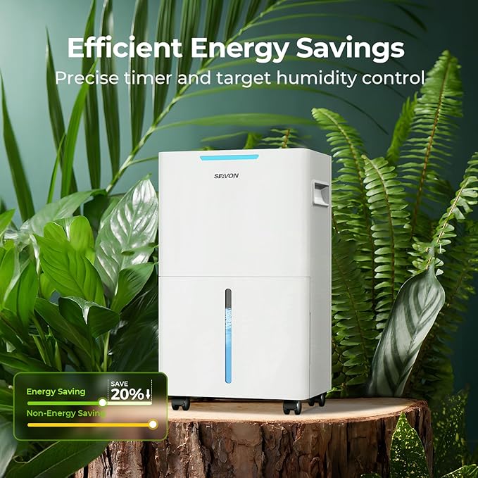 1500 Sq.ft Dehumidifier for Basement, SEAVON 21 Pint Dehumidifiers with Drain Hose for Home Large Room Bedroom Bathroom, Powerful Moisture Removal, Smart Humidity Control & Display, 24H Timer, 3 Modes