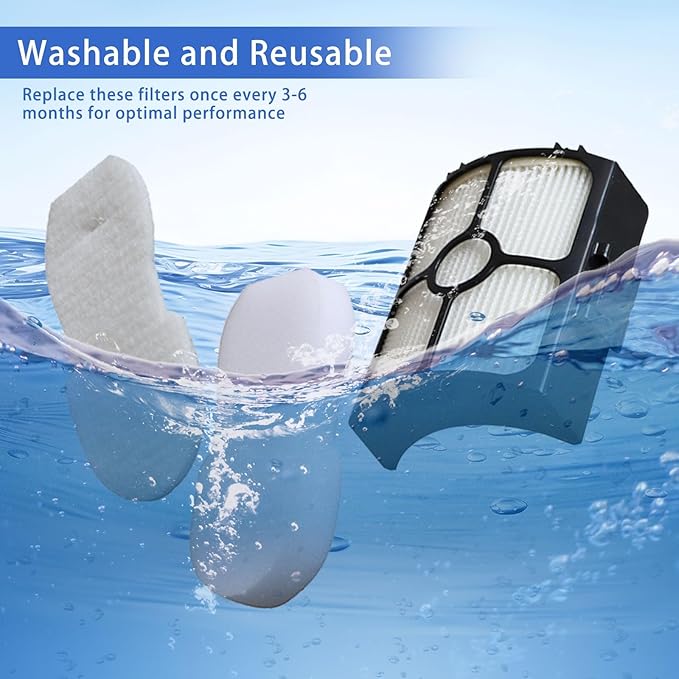 MZY LLC 10PCS for Shark Stratos Filter Replacements Compatible with AZ3002 AZ3000 AZ3000W Shark Stratos Odor Neutralizer Cartridge Kit Includes 2 HEPA + 4 Foam + 4 Odor Neutralizer