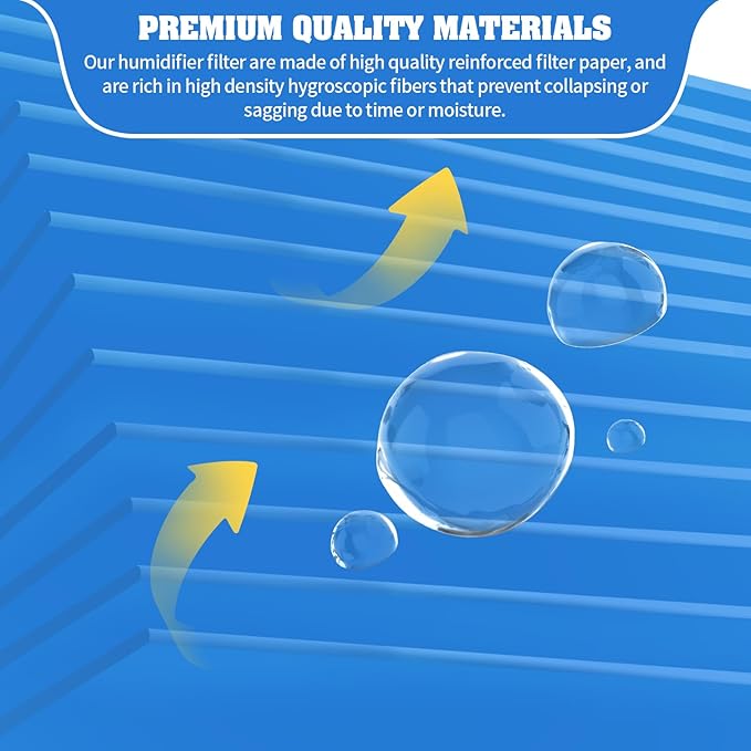 12-Pack Replacement Filters Compatible with LEVOIT Superior 6000S Smart Evaporative Humidifier + 6-Pack Top Fill Humidifier Replacement Filters Compatible with LEVOIT Humidifiers