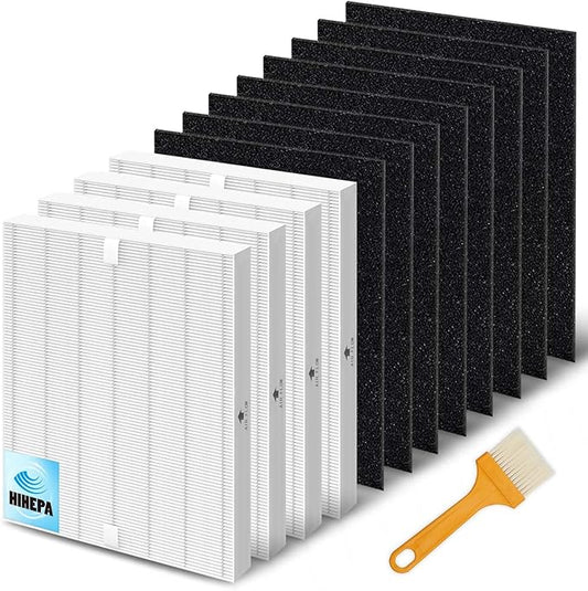AP-1512HH Replacement Filter Compatible with Coway Airmerga AP1512HH and 200M Air Purifier(4 True Hepa Filter+8 Carbon Filter+1 Cleaning Brush)