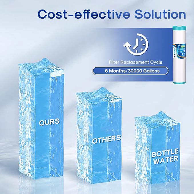 ICEPURE 20" x 4.5" GAC Filter, 5 Micron 20-Inch Whole House Granular Activated Carbon Water (GAC) Filter Replacement for GAC-20BB, FG25B-KS, FI-CAB20-BB, RFN20BB-C 1 Pack