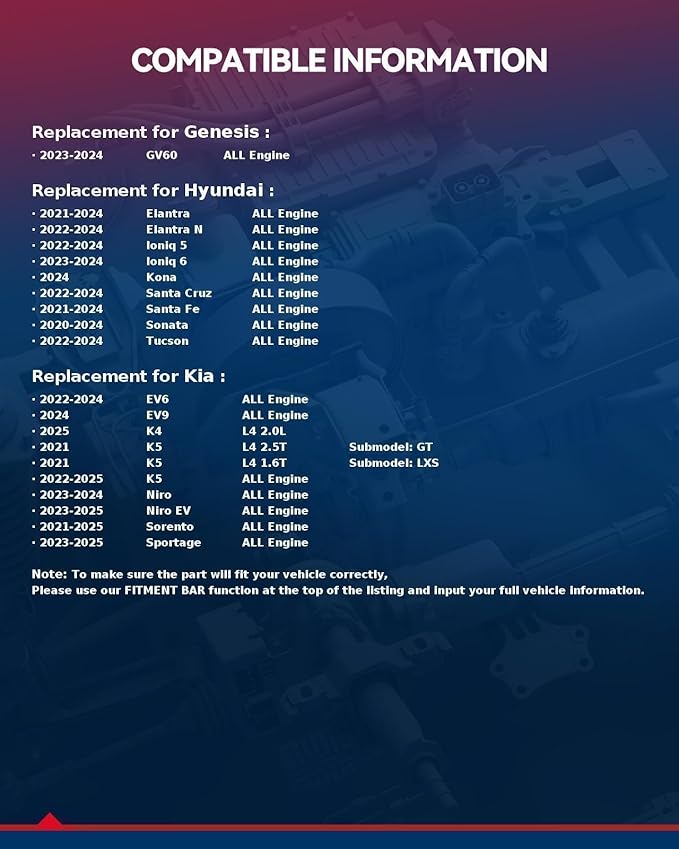 KAX Cabin Air Filter,CF12820 Replacement for Hyundai Elantra, Ioniq 5, Ioniq 6, Kona, Santa Cruz, Santa Fe, Sonata, Tucson, Kia EV6, EV9, K4, K5, Niro, Sorento, Sportage, Genesis GV60, 2Pcs