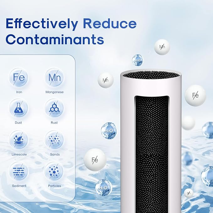 ICEPURE 5 Micron 20" x 4.5" RFN20BB Whole House Iron & Manganese Reduce Water Filter Replacement for FM25B, RFFE20-BB, CFRFFE-20BB, 1 Pack