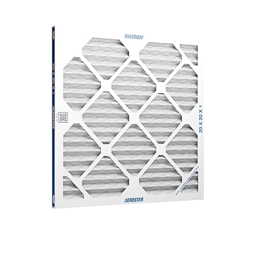 Aerostar 20x20x1 MERV 8 - 6 Count - High Efficiency Pleated HVAC, Furnace & Air Conditioner Filters - Removes Dust, Lint, Mold & Allergy-Causing Pollen