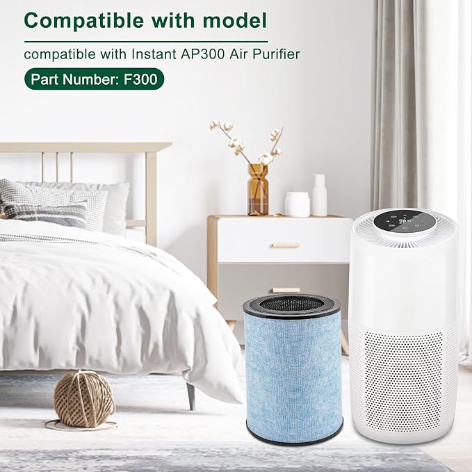 2 Pack for Instant AP300 Filter Replacement, True and Activated Carbon Filter, Compatible with Instant AP300, Compare to F300 Filter