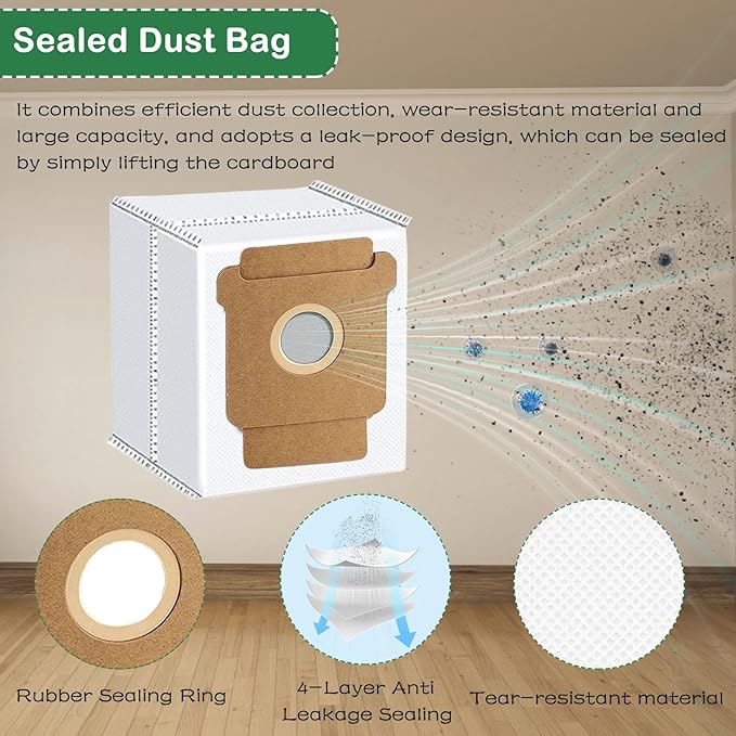 22 Pcs Replacement Parts for iRbot Roomba Plus 405 Combo/505 Combo Robot Vacuum Accessories Kit, Includes 2 Roller Brush,3 HEPA Filters, 4 Mop Pads, 6 Side Brush, 6 Dust Bags