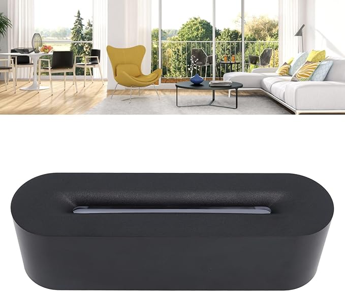 Yoidesu Flame Diffuser Humidifier, 7 Flame Colors, USB Plug Design, Waterless Automatic Power Outage, 150ml Large Capacity Water, Three Lighting Modes (DQ709 Black)