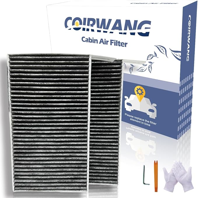 CF12774 & CUK25150 Cabin Air Filter with Activated Carbon Compatible with Tesla Model 3 2017-2025 / Model Y 2020-2025 - Replaces 1107681-00-A