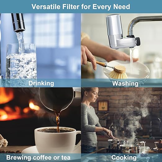 Water Filter Replacement - Compatible with Brita Faucet Filters, Pack of 3 - Fits All Brita Tap Water Filters, LTF-003S