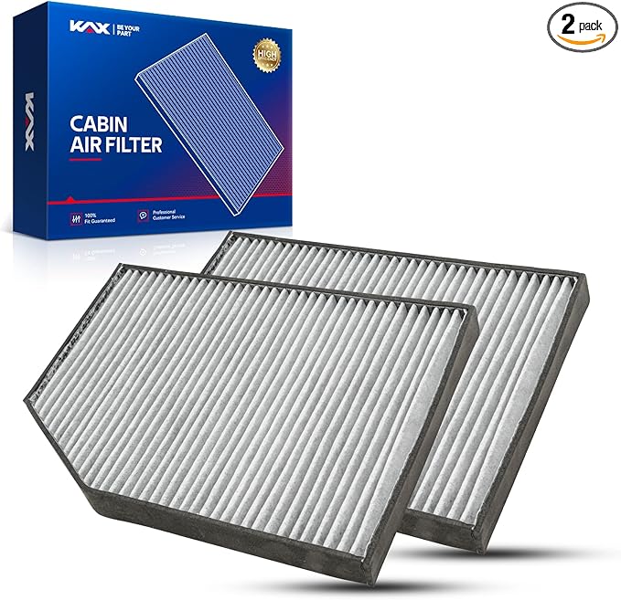 KAX Cabin Air Filter, CF12553 Replacement for 330e, 330e xDrive, 330i, 330i xDrive, X3, 430i/Gran Coupe, 430i xDrive, 230i, X4, Z4, i4, M240i, M3, Strong Adsorption w/Upgraded Activated Carbon-2Pcs