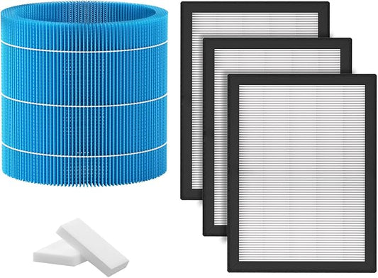 DH3i Replacement Filter Set Compatible with 2-in-1 Purify + Humidify Air Purifier, 3 Packs Particle Filter & 2 Packs Wick Filter