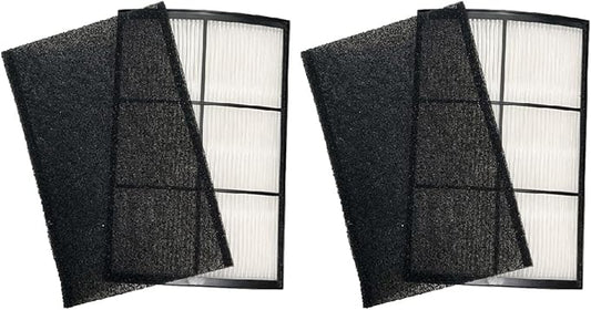Nispira PECOMFIL Breeze Filter Replacement For Purezone Breeze Tabletop Air Purifier PECOMPAP 2-in-1 True HEPA Activated Carbon 2 Packs