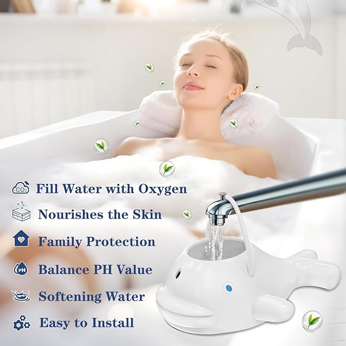 Upgraded Bath Filter 3.0, 15-Stage Bath Water Filter for Tub Faucet, Removes 99.9% of Chlorine & Contaminants, BPA-Free, 2500 Gallons, Hard Water Softener for Healthier Skin, Hair, Nails, Easy Install