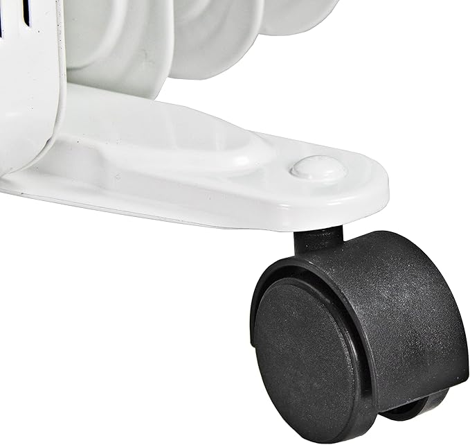 Comfort Zone Electric Oil-Filled Radiant Radiator Space Heater, Never Refill, Adjustable Thermostat, Tip-Over Switch & Overheat Protection System, Ideal for Home, Bedroom, & Office, 1,200W, CZ7007J