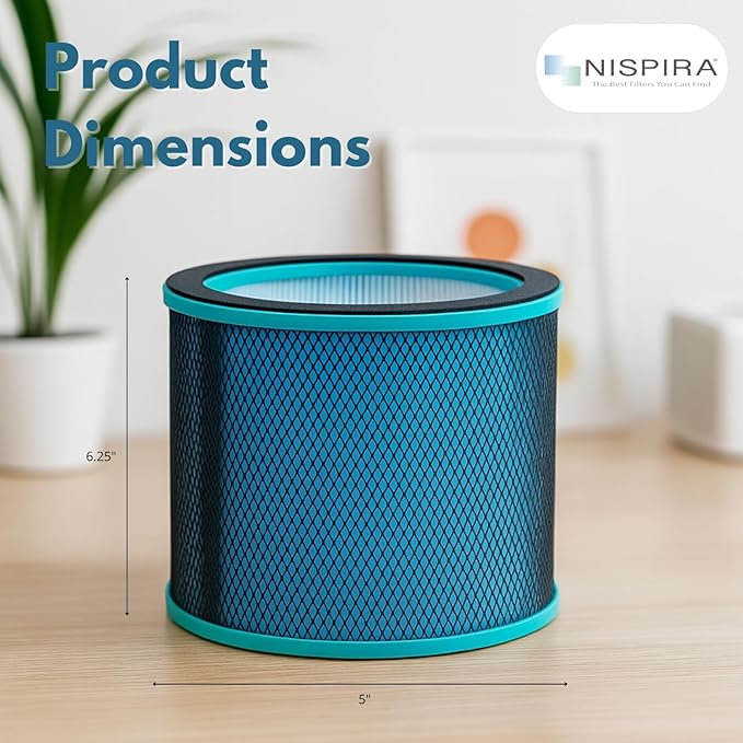Nispira R21/ R020 2-in-1 True HEPA Filter Replacement For Bladeless Tower Air Purifier Fan UTY R021 R21 R020 R20 SKJ-CR021 SKJ-CR020 Medium, 1 Pack