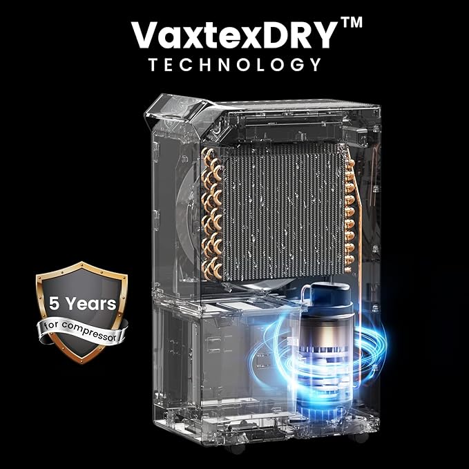 1,500 Sq.Ft Energy Star Dehumidifier for Basement with Drain Hose, 22 Pint 2019 DOE DryTank Series Dehumidifiers for Large Room, Suit for Garden Hose, Intelligent Humidity Control, 24H Timer