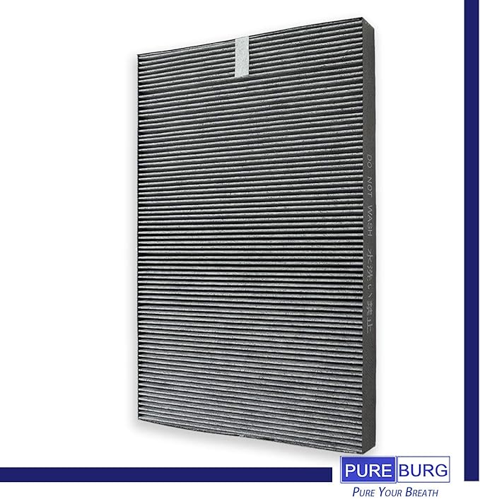 PUREBURG Replacement Filter Compatible with Sharp FP-F50UW KC-830U FP-P30U Air Purifiers FZ-F50HFU FZ-P30SFU,1-Pack HEPA Activated Carbon 2-in-1