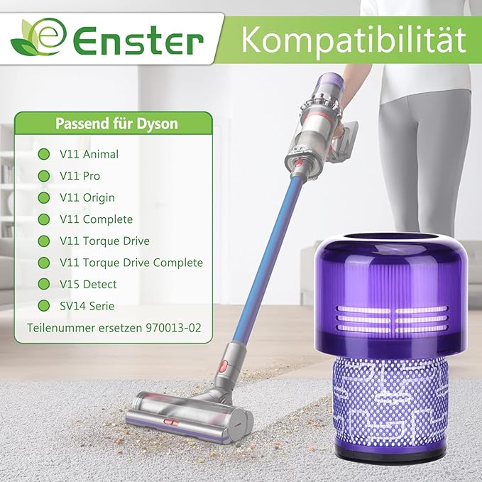 Replacement Filters for Dyson V11 Animal, V11 Torque Drive, V11 Extra Vacuum 3 Pack Filters Replacement for V15 Detect V15s Detect Submarine Vacuums Replace Part # 970013-02