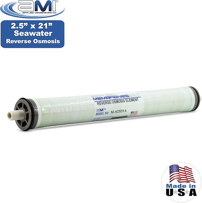 2.5" x 21" Seawater RO Membrane | Watermaker Replacement Membrane | Applied Membranes M-S2521A 300 GPD SWRO (2.5" x 21")