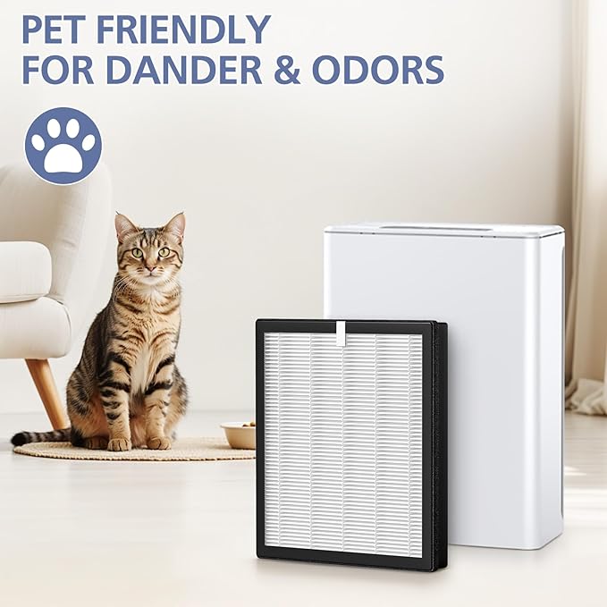 G3 Air Purifier Repalcement Filter Compatible with AMEIFU G3 Sferf-30 (FXAP2W), for VEWIOR A3, For Tailulu HQZZ-260 Air Purfier, 3-in-1 True HEPA Air Cleaner Filter, 2 Pack