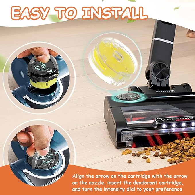 4Pack Odor Neutralizer Replacement Cartridge fit for Shark AZ3000 AZ3002 HZ3000 IZ862H IZ562H ZD550 ZU102 LA702 Odor Elimination Replacement 1541FC3000(Lemon/Bluebell/Lavender/Original)