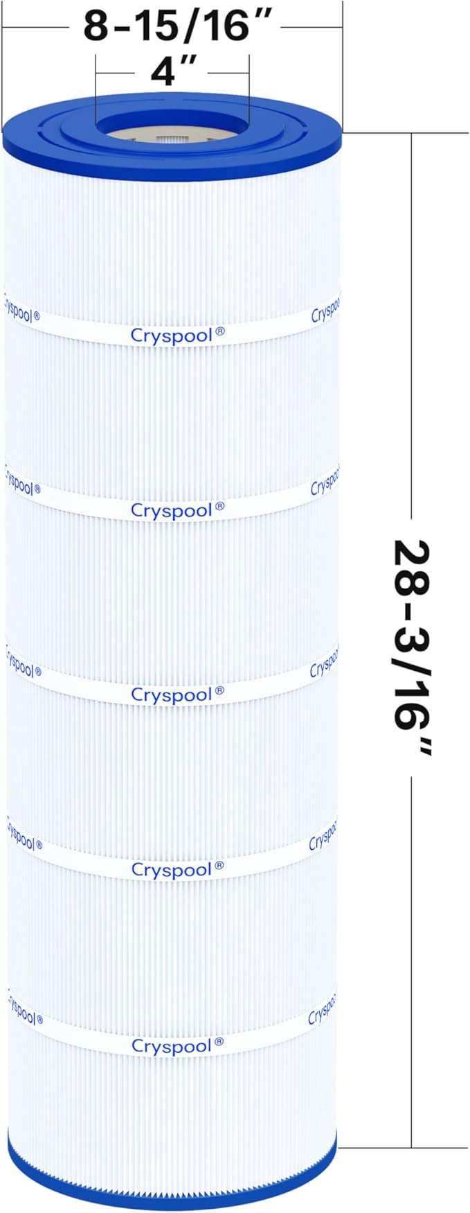 Cryspool® 08060 Filter Compatible with CX1750RE, C1750, C1750E, C1900RE, PA175, C-8417, FC-1294, 817-0175P, 175 Sq. Ft Pool Filter Cartridge, 1 Pack