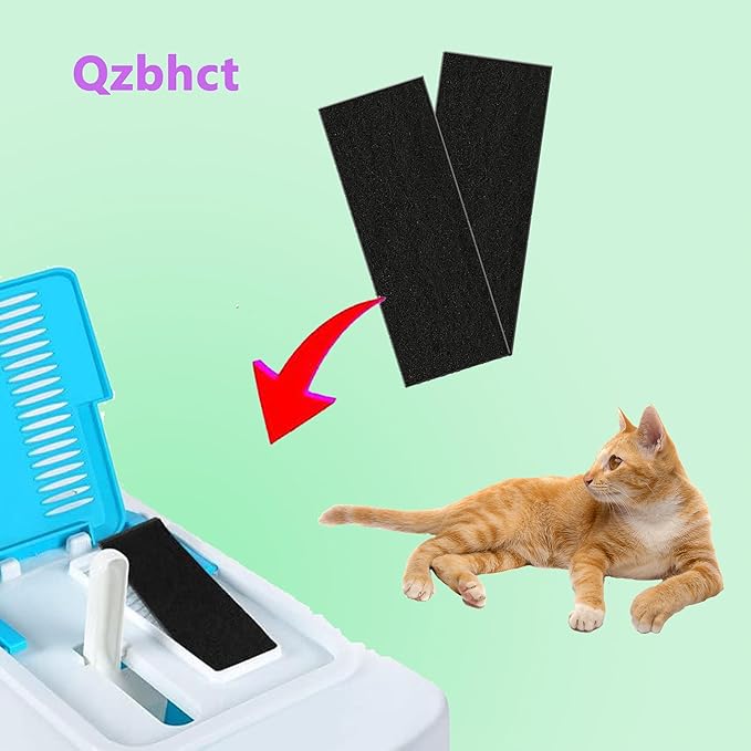 12 Pack Activated Charcoal Filters for Nature's Miracle Cat Litter Box Replacment Charcoal Filter Mat