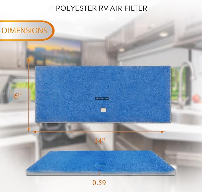 RV Air Conditioner Filter - 6" x 14" RV AC Replacement Filters For Coleman Mach Unit MERV 8 Air Filter (4 Pack)