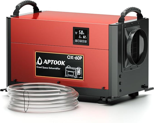 110 Pints Commercial Dehumidifiers for Crawl Spaces & Basement,Under House,Warehouse & Job Sites, Crawl Space Dehumidifier with Drain Hose, Remote Control, Auto Defrost, Humidity Control, CSA Listed