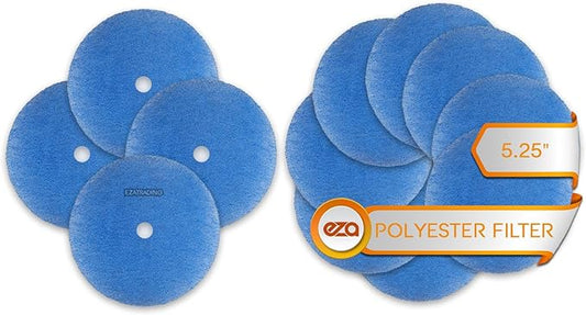 12 Pack RV Air Conditioner Filter - RV 5.25" Round Air Duct AC Filter MERV 8 Replacement for AC Vent (8 pcs without hole + 4 pcs with hole)