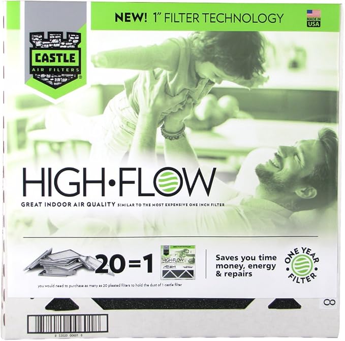 Castle Air Filters 14x14x1 One Year HVAC Air Filter