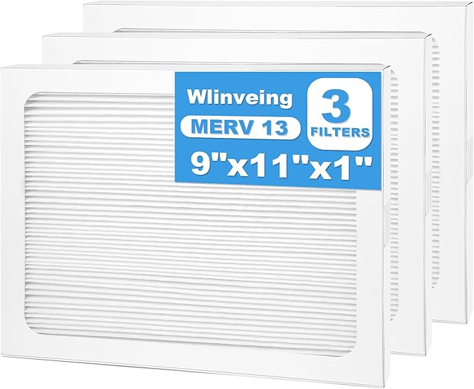 3 Packs 9 x 11 x 1 Dehumidifier Filter MERV 13 Compatible with Santa Fe Compact70, Ultra70, Element, Compact2, UA 65H dehumidifier Models